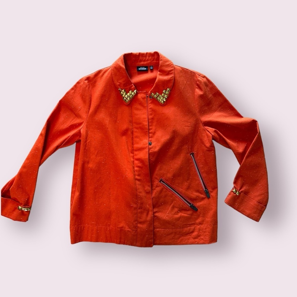 Orange Studded Kate Spade Saturday Jacket size S